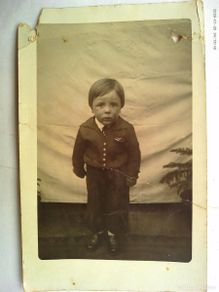 Fotografia antiga: MINUTERO DE FOTOGRAFO AMBULANTE DE NIÑO , AÑOS 30 . 40. MAL ESTADO !